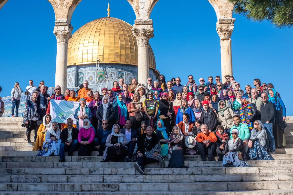 Rajiv with interfaith delegation at Dome of the Rock