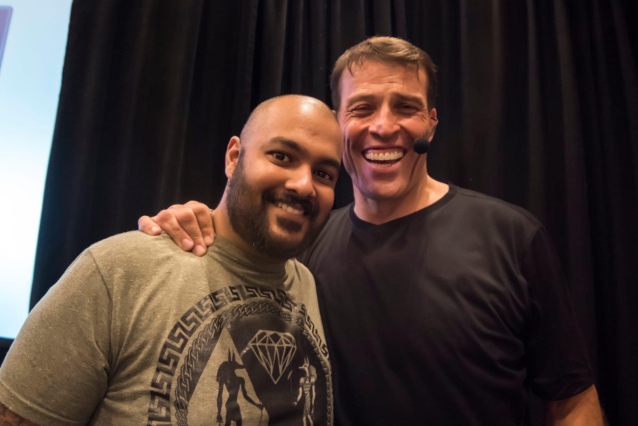 Rajiv with Tony Robbins