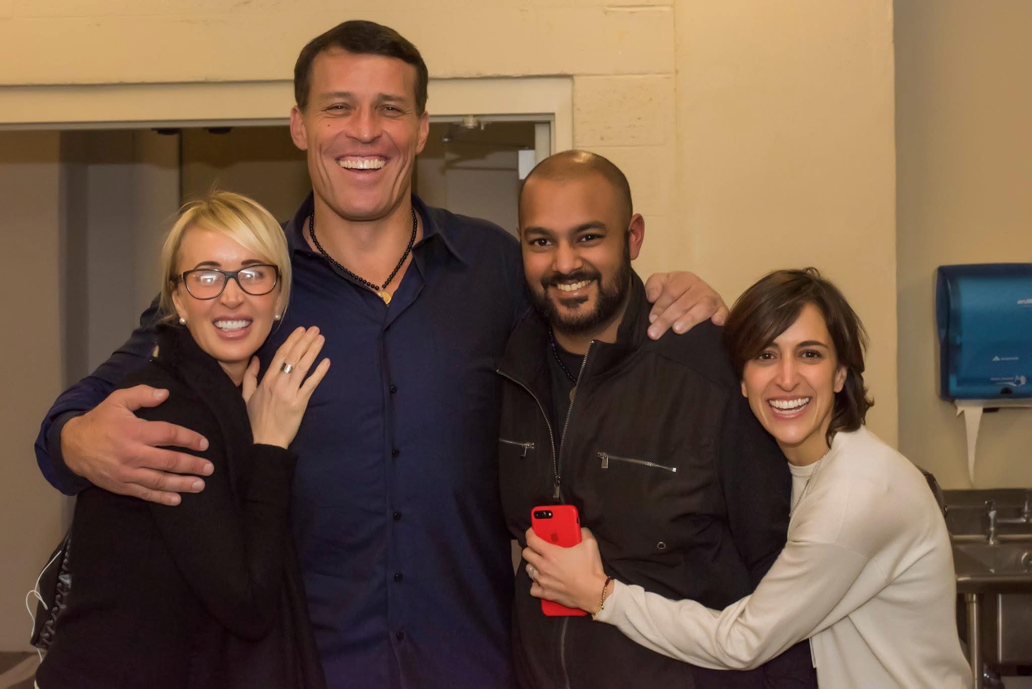 Rajiv with Tony Robbins and team